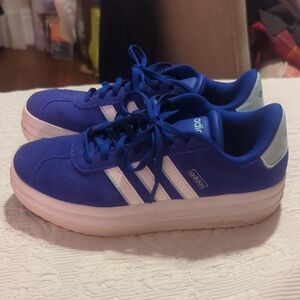 Adidas Royal Blue Sneakers with White Accents